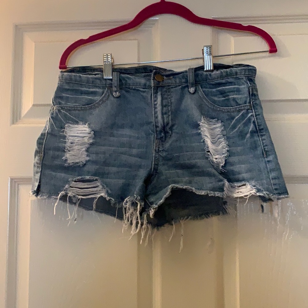 Denim Distressed Shorts